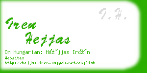 iren hejjas business card